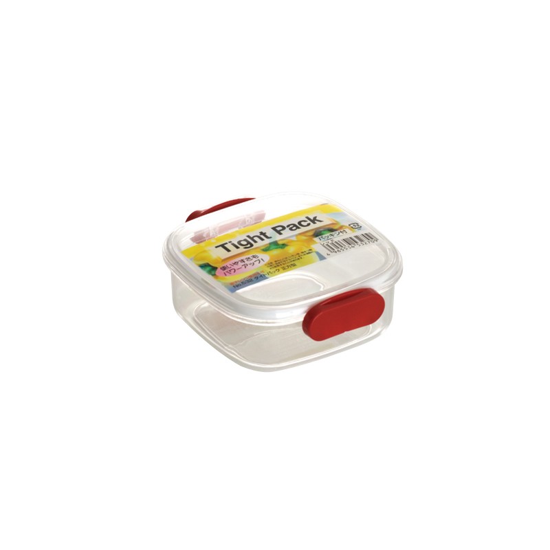 Square tight food storage box red