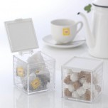 Stylish Clear Square box White 430ml