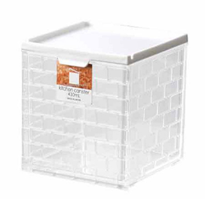 Stylish Clear Square box White 430ml