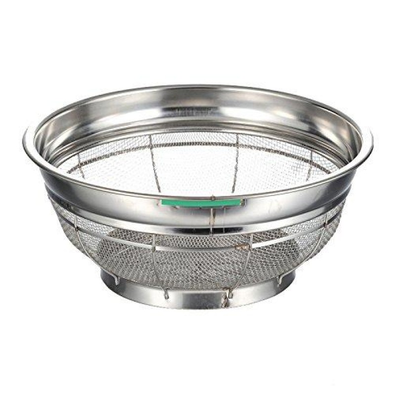 Stainless steel guarded colander