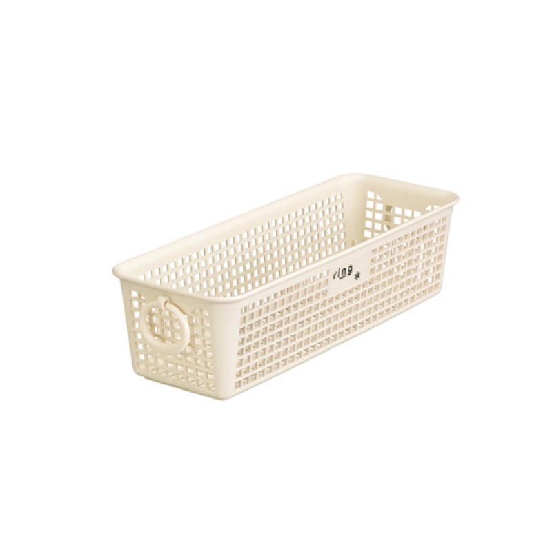 Plastic Ring Basket Slim White